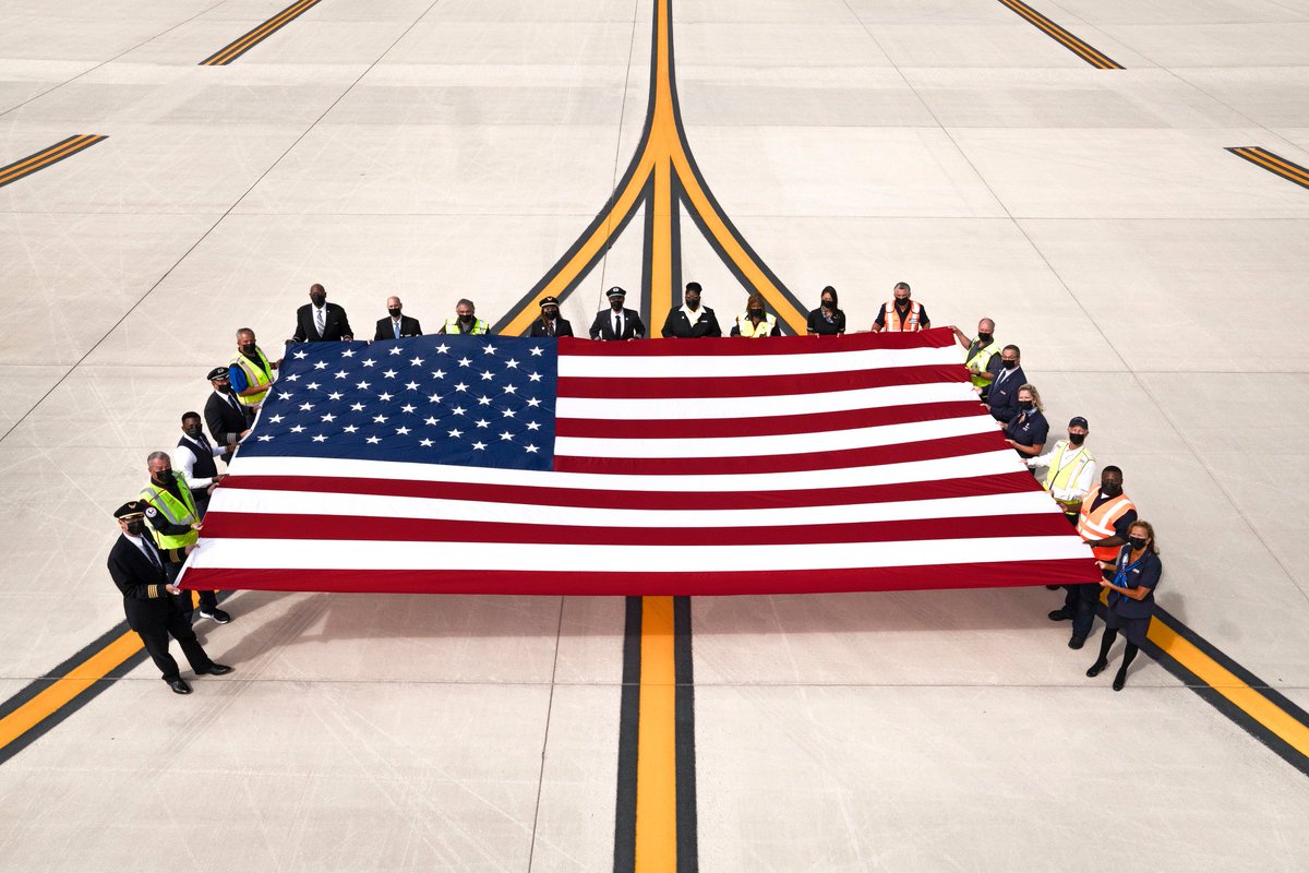 Today, on the 20th anniversary of 9/11, we remember our lost colleagues. Our customers. Our friends. Our family. But we also remember the sense of unity that swelled through our company and our country. Today we stand together with @americanair. #NeverForget