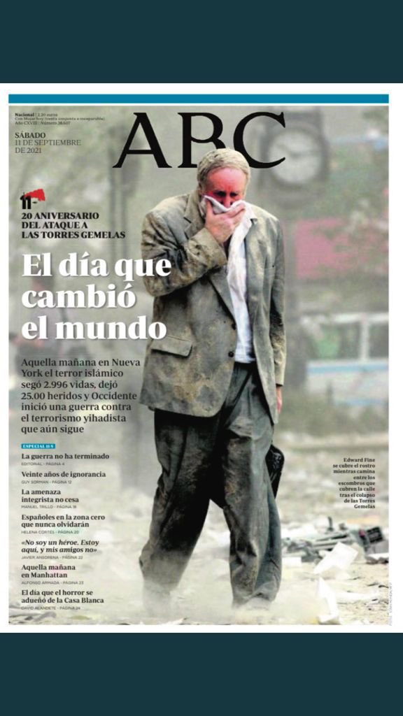 helen_cor's tweet photo. El #11Septiembre yo estaba en casa leyendo‘Los cinco’ mientras mis padres veían la tele. Alucinaba sin entender qué estaba viendo. Hoy, reflexionamos sobre lo que supuso en este especial Enfoque y web coordinado por @manueltrillo https://t.co/21xCCn8wDJ https://t.co/EWFf3lUOPy
