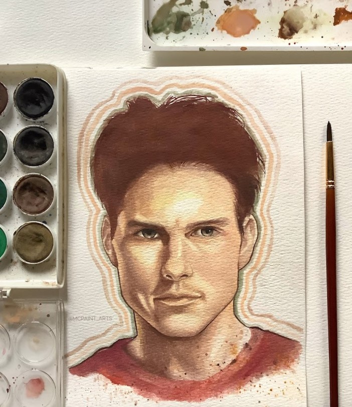 I paint @TomCruise  using Watercolors✨

#watercolorpainting #brbchasingdreams #painting #tomcruisefanart #FANART #Fanarts