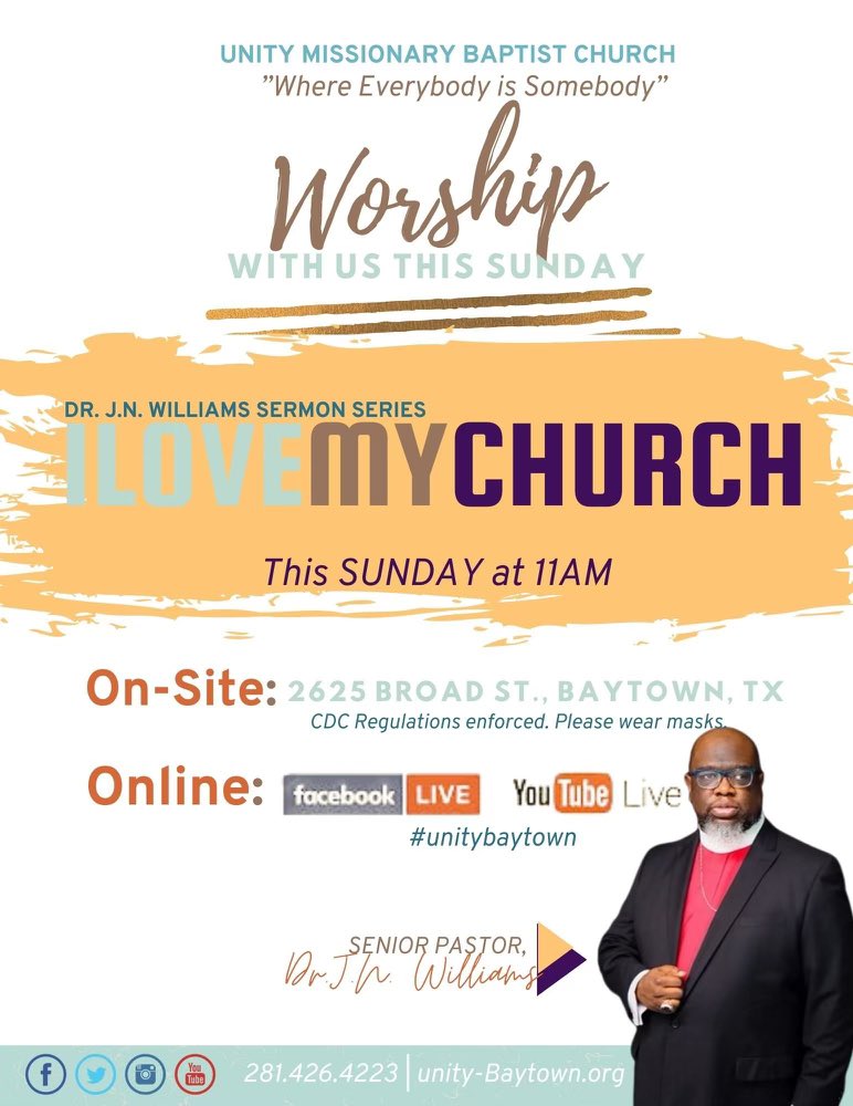 UnityBaytown's tweet photo. There’s nothing like Sundays at #unitybaytown. Come and see for yourself; either on-site or online. The experience is worth the drive! https://t.co/lMsUWdxpgQ
