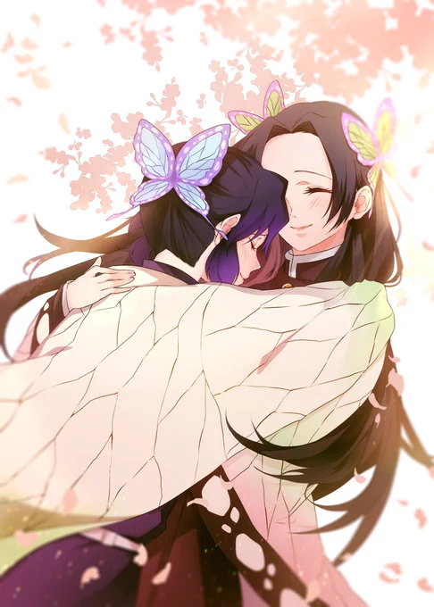 鬼滅TLに懐かしさと嬉しさが込み上げてきたので過去絵探してきた。胡蝶姉妹好きだー! 