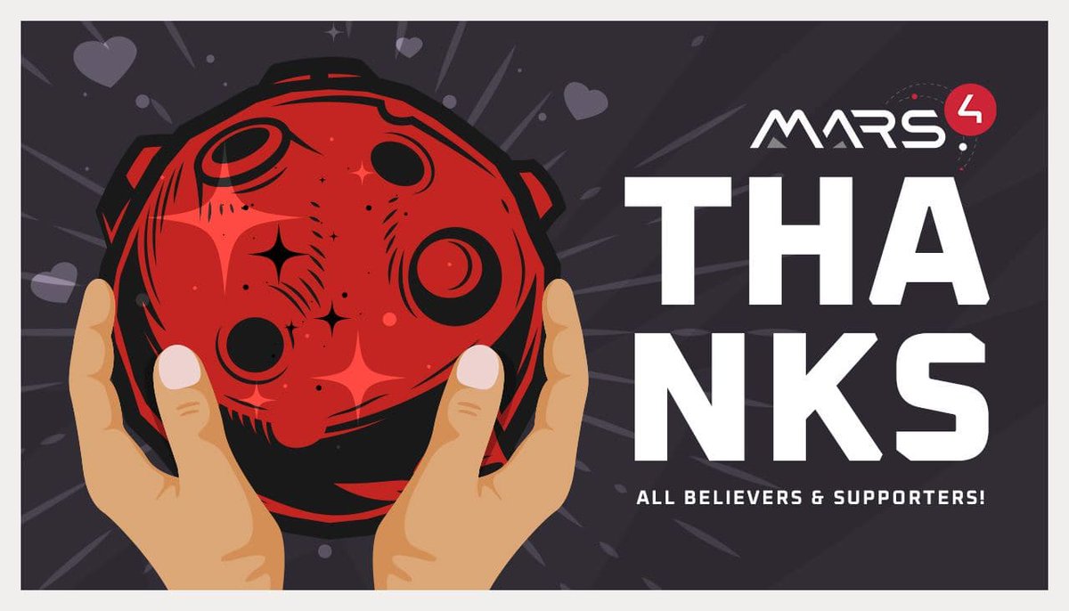 Who Are The Supporters Behind #Mars4❓
Without the #support of excellent #investors, the #team behind Mars4 would not have been able to accomplish such a huge #success👏🏼
In this Medium article, we will list down the Mars4 #supporters and #investors💸
link.medium.com/gcrM5nSSsjb

#NFT