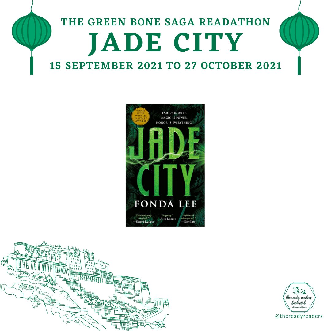 thereadyreaders's tweet photo. Want to read/re-read Fonda Lee's awarding winning The Green Bone Saga before the final installment comes out on 30th November? Come join our readathon on Discord! https://t.co/rheDpr7JJZ https://t.co/Hbp2sq11Gt