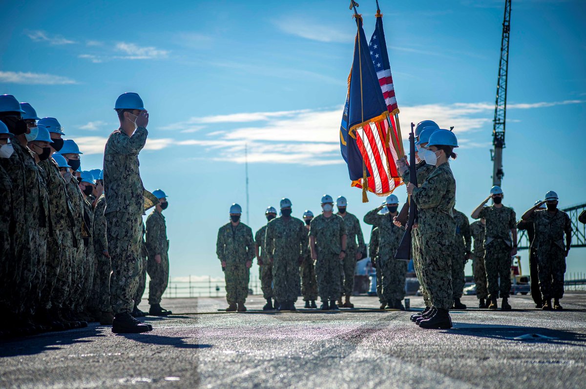 IKE held a ceremony on the flight deck in remembrance of the events that took place 20 years ago today. Several Sailors shared the memories of where they were when the attacks happened while serving in the Navy. Never forget. #WeLikeIke #CVN69 #WeRemember911