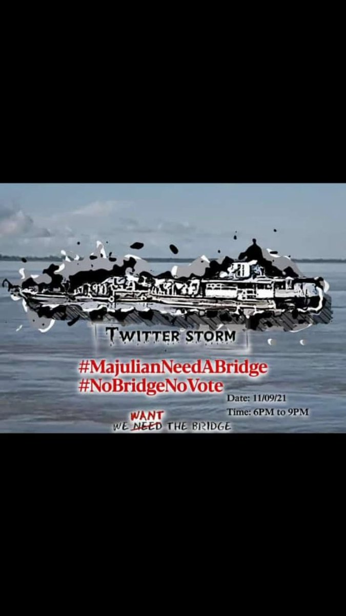 Shibanid840Das's tweet photo. আমাক প্ৰতিশ্ৰুতি নালাগে দলং লাগে✊
#MajulianNeedABridge 
#NoBridgeNoVote 
@himantabiswa 
@sarbanandsonwal 
@narendramodi 
@BimalBorahbjp https://t.co/1737XwD03n 
@ANI
@ndtv
@TIME
@timesofindia
@aajtak
@ABPNews
@ZeeNews https://t.co/8ZPHbJlz3V