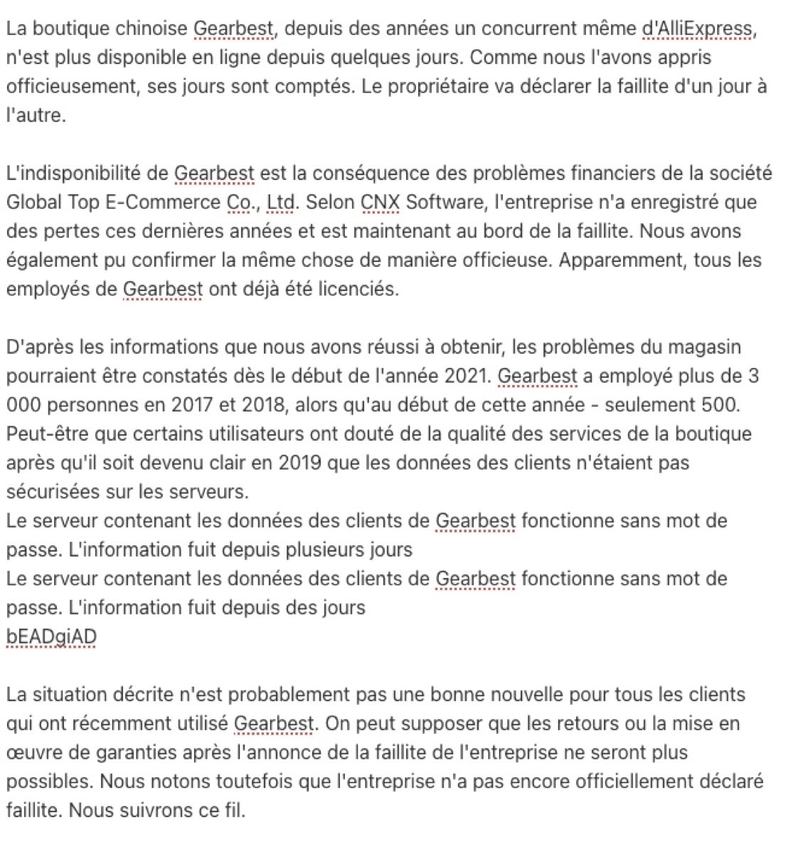 JOEL_FRID's tweet photo. Avec la faillite de #Gearbest, ca fait beaucoup de game over cette semaine… https://t.co/mSuwW5hx1H