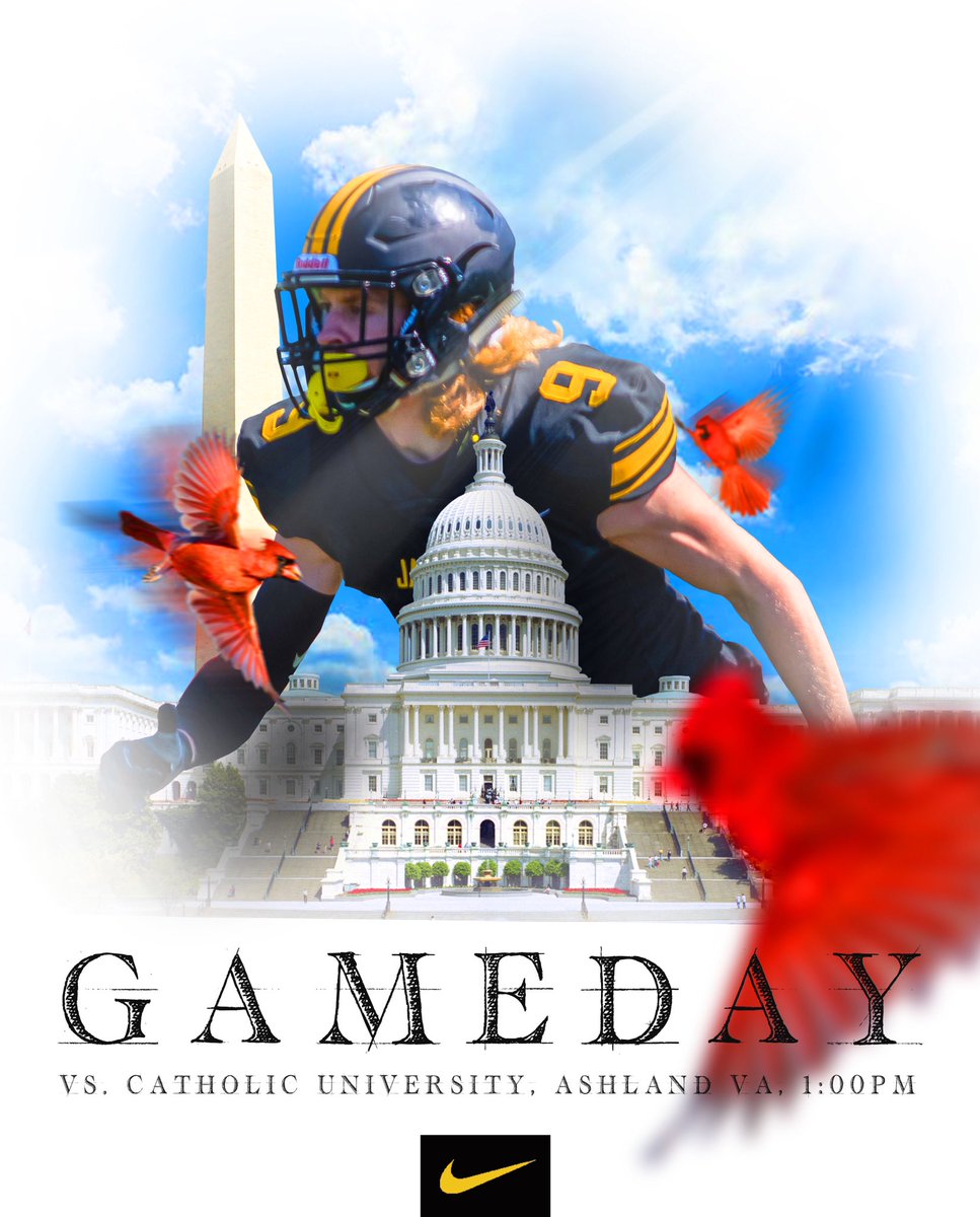 RMCfootball's tweet photo. RMC GAMEDAY

🆚 Catholic University 
⏰ 1:00 PM
📍 Ashland, VA

BUILD&amp;FIGHT https://t.co/BpmQb5KrbT