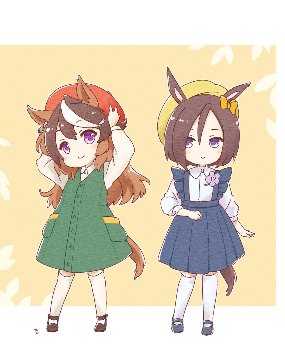 air groove (umamusume) ,symboli rudolf (umamusume) multiple girls 2girls animal ears horse ears horse tail hat tail  illustration images