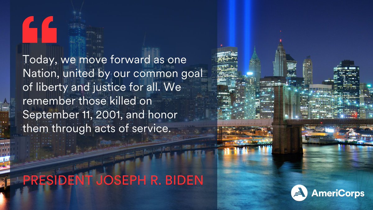 Today's the day — Let's HONOR, SERVE, UNITE! Join us, @POTUS, @911day & Americans across the nation to #DoGood. Follow us to see #GoodDeeds from coast to coast & tweet yours too. More inspiration to #GoVolunteer ➡️ bit.ly/HonoringSeptem… #UnitedWeServe #NeverForget #911Day