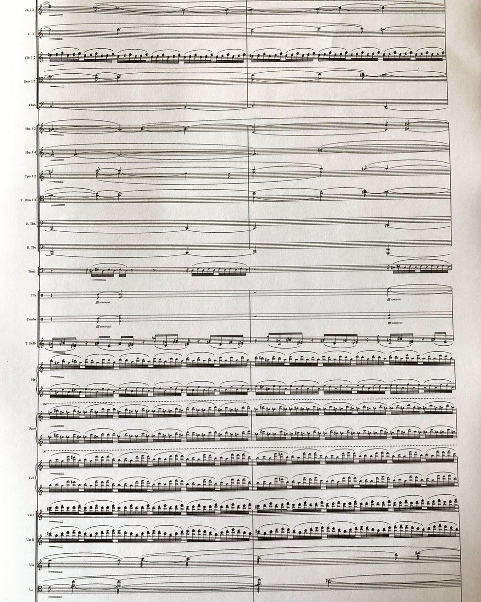 MartinG_68's tweet image. Part of the climax of ‘Lacuna Meditations’, for symphony orchestra. #newmusic #contemporarymusic #composersoftwitter