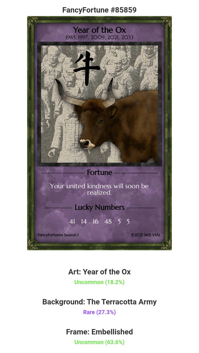 CardanoChrist's tweet photo. @ADAKingsQueens @FancyFortuneNFT 
The art work looks pretty nice as well as the randomized fortunes. https://t.co/BLBJGTmor0