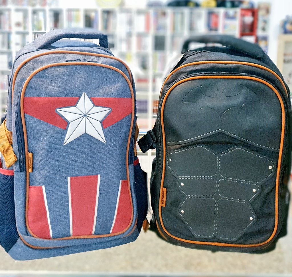 elius_store's tweet photo. Retoma las clases con el ánimo a tope con estas mochilas tan chulas de Batman y Capitán América 😲🤩
#superheroes #vueltaalcole #mochilasescolares #elius #mochilasescolares #marvel #dccomics #mochilasoriginales #tiendafriki #batman #capi #elculodeamerica https://t.co/7Sj7dCmlSb