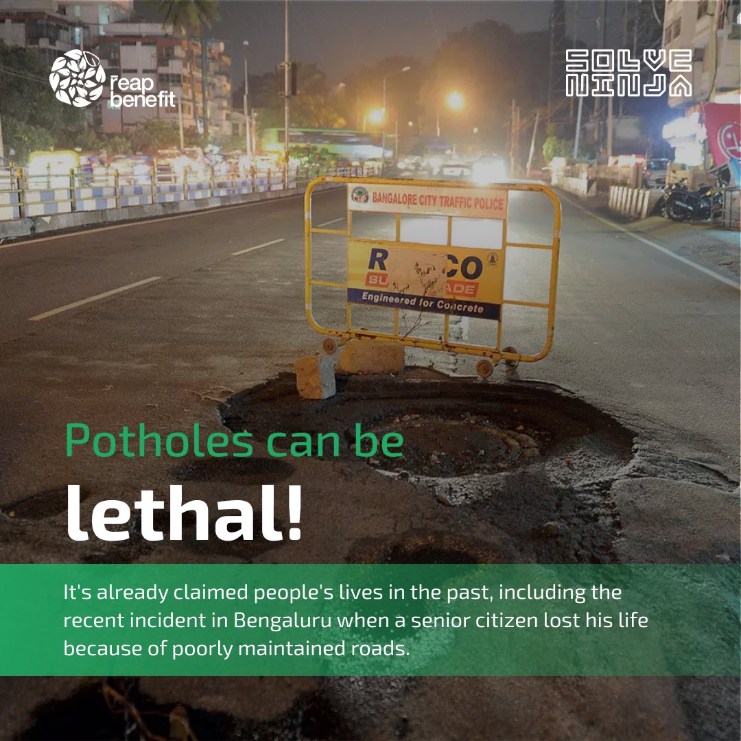 ReapBenefit's tweet photo. Solve Ninja, mentor and civic leader Archana KR appeared on NewsFirstKarnataka to participate in a discussion on pothole issues in Bangalore.
#ReapBenefit #SolveNinjas #SolveSmallDentBig #SocialSector #SocialService #SocialWork #SocialWorker #NGO #Community #Help https://t.co/qQsZp9goOT