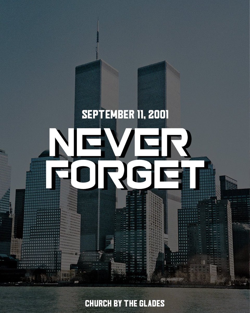 We echo the words of our Pastor this morning:

“On 9/11, buildings fell, thousands died, but in spite of our enemies’ most evil effort… 20 years later America is still standing strong!

NEVER FORGET”

- <a href="/PastorDHughes/">David Hughes</a>