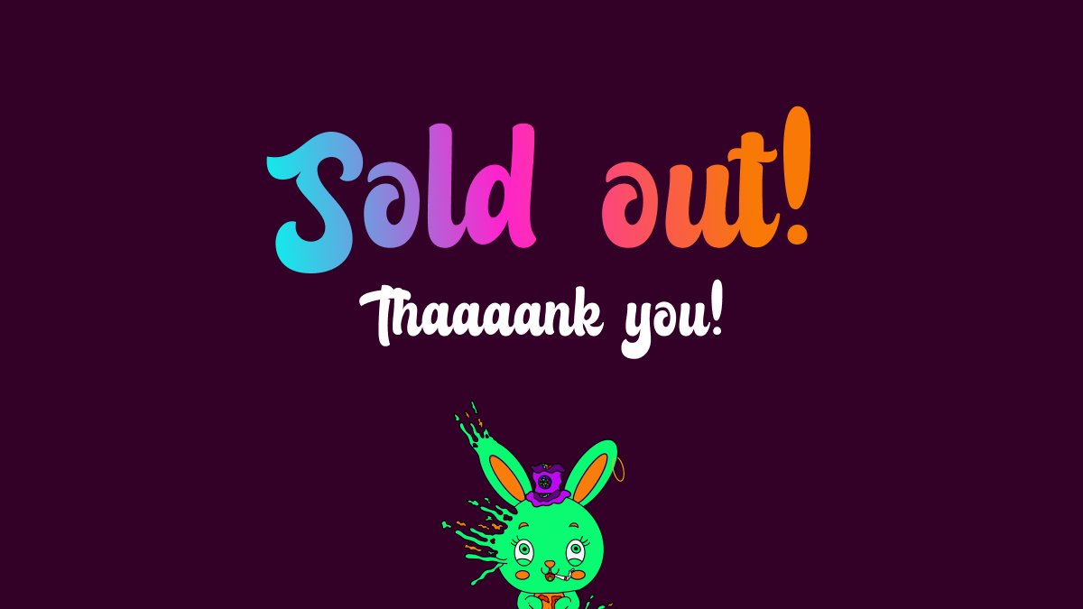 Trippy Bunny Tribe - SOLD OUT IN 16 SECONDS! tweet media