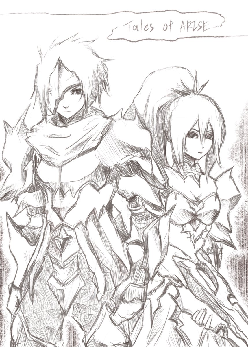 模写。
鉛筆描き楽しい_φ(・_・

#TOARISE  #TalesofArise 
#FANART  #procreate 