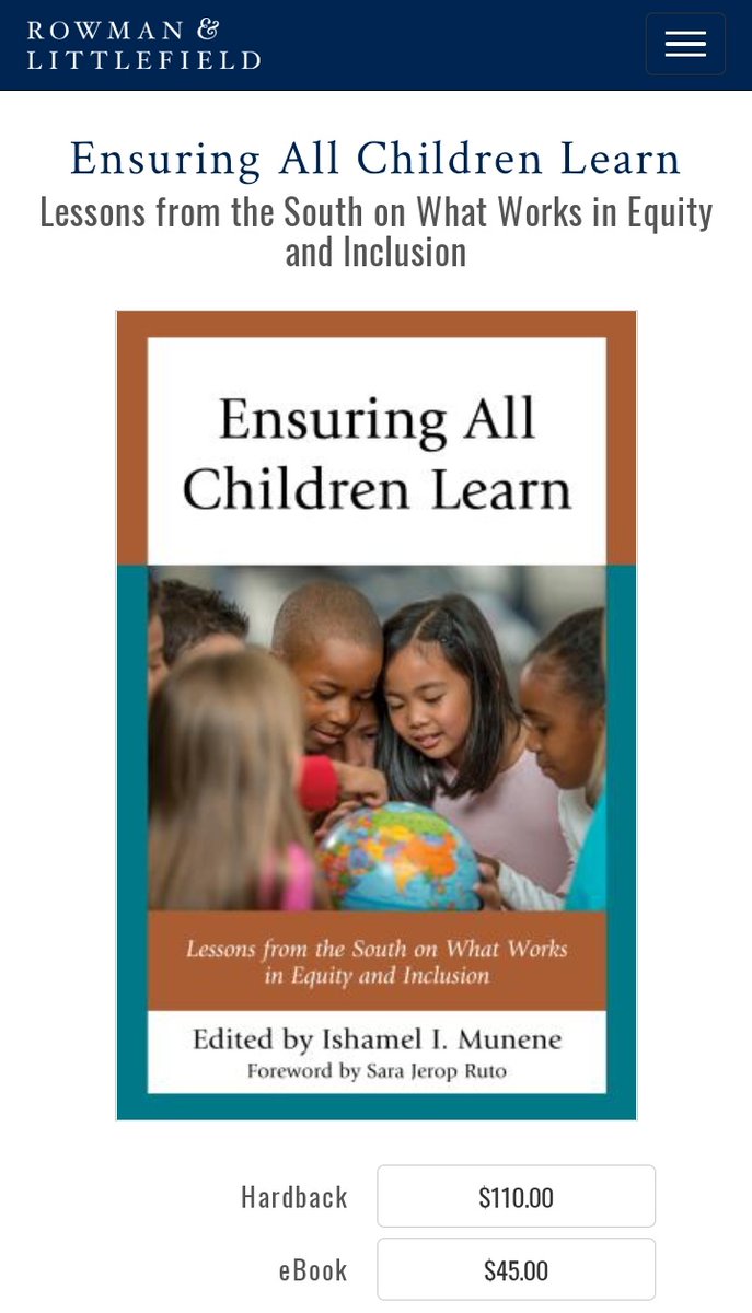 Honored to get published in book 👉 Ensuring All Children Learn - sharing the findings from @SiyaniSahelian program 👩 Chapter 8 - Bringing #Girls Back to School: Measuring the Effectiveness of #SecondChance Program for Adolescent Girls in South Punjab 👇🏾 rowman.com/ISBN/978179363…