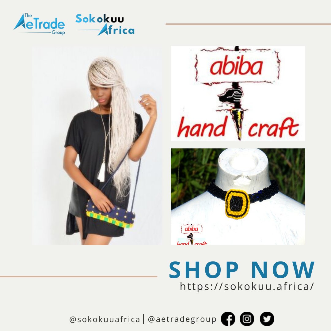 sokokuuafrica's tweet photo. Abiba Handcraft is Eswatini based producer of authentic handmade ladies' fashion accessories. Check out their products on Sokokuu.

https://t.co/WlYXzZTvO2

#AeTrade #Sokokuu #Abiba #handcrafted #handmade #eswatini #AfCFTA #accessory https://t.co/MCVCacXAp7