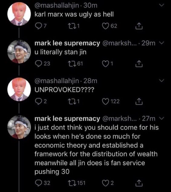 seungwanslave's tweet photo. this Karl Marx x Mark Lee thread has a separate fanbase https://t.co/7CEIXP1hxG