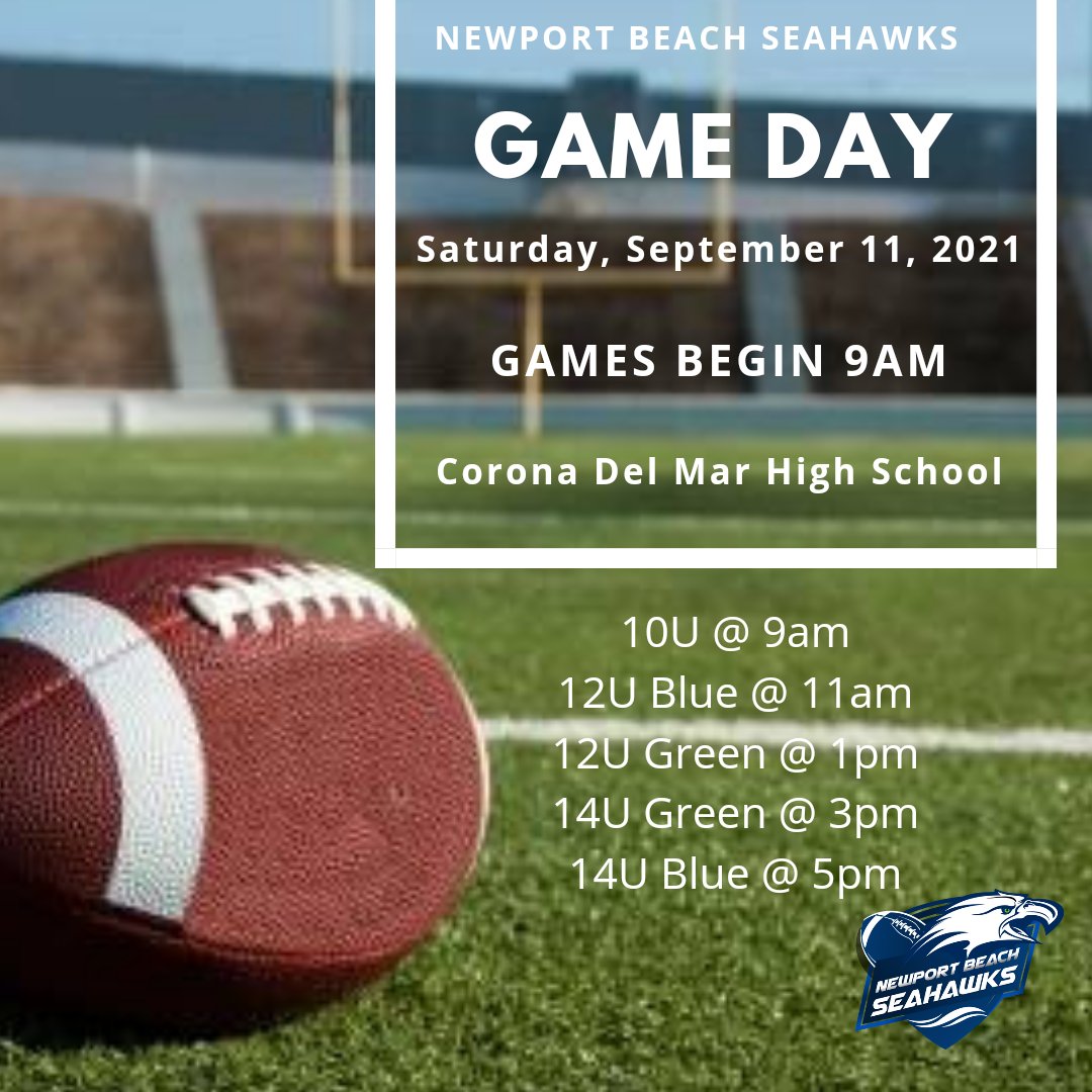 🏈 GAME DAY 🏈

Congrats to <a href="/CDMFOOTBALL/">CDM Football</a> big win last night! Now it's time for the young guns today! GO SEAHAWKS!  #youthfootball #nbseahawks