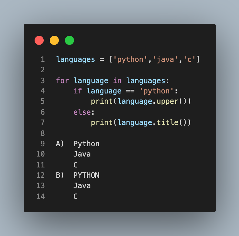 razacodes's tweet image. ❇️ Python Tech Trivia Quiz ❇️
Want to master Python? 🌟
Then you need to practise!! 💪
Check out this Python exercise 👇
What will this code print? 💻
Now go and code some Python
#Rython