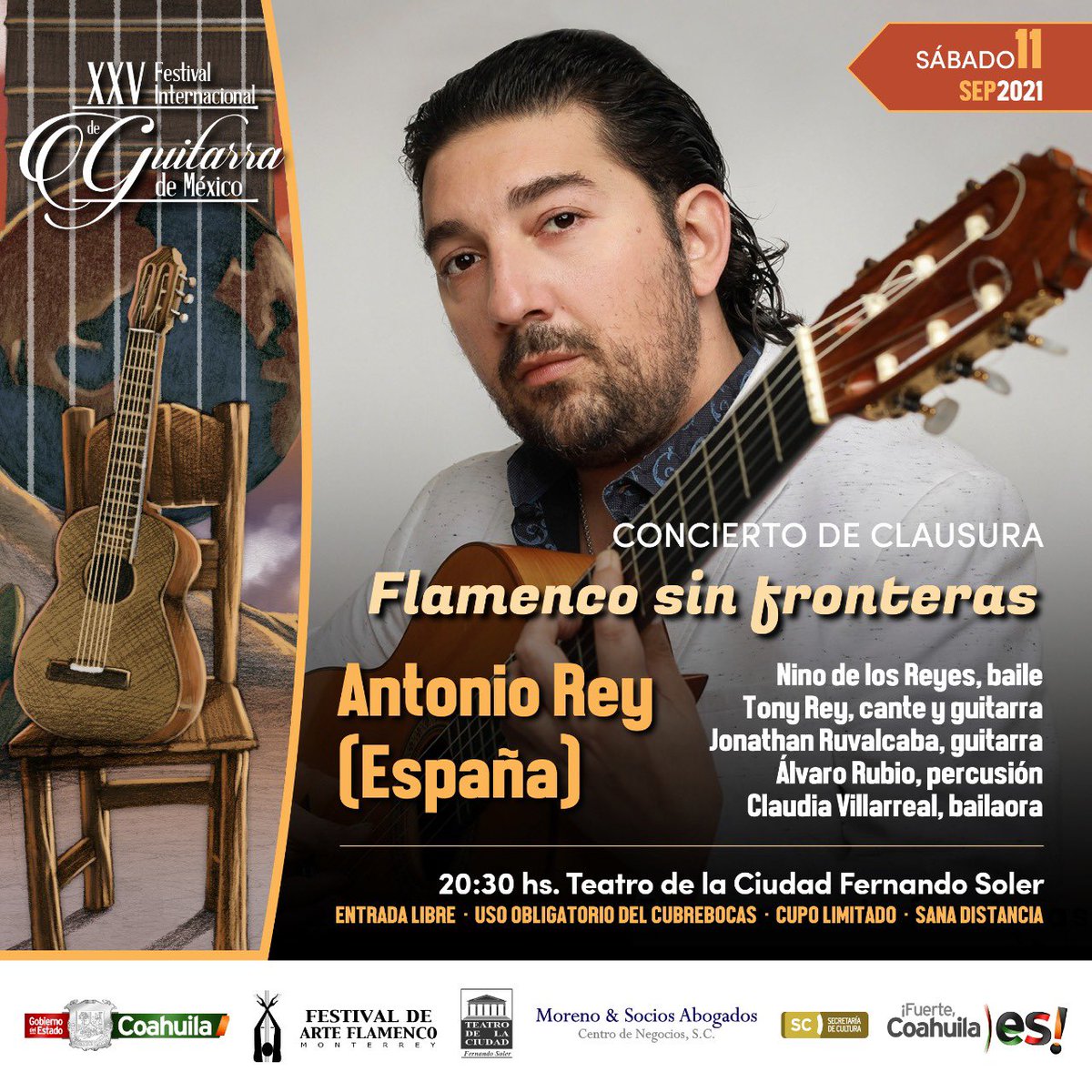 El día de hoy sábado 11 de septiembre, continúa disfrutando de la programación del XXV Festival Internacional de Guitarra. 

¡Acompáñanos del 4 al 11 de septiembre!

<a href="/CulturaCoahuila/">SC COAHUILA</a> <a href="/FIGMexico/">FIGMéxico</a>