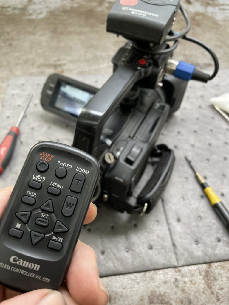 EricTheCarGuy's tweet image. What do you do when the record button quits working on your camera in the middle of a shoot? Grab the remote! Hopefully you do this before taking half the camera apart to fix the button. You’re welcome. #etcgshop #videoshoot #cameratips