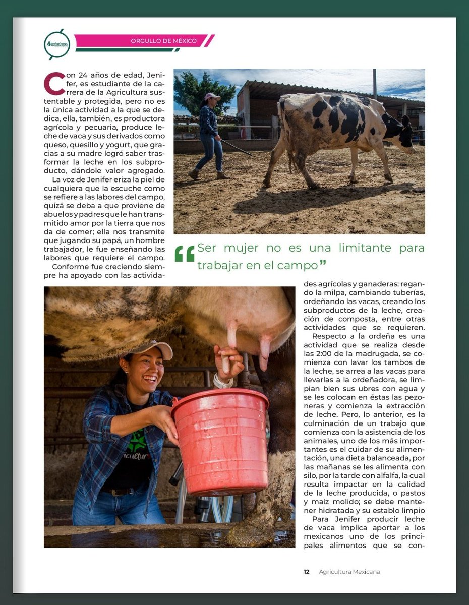 utvco's tweet photo. #LiderazgoUTVCO
"El campo no tiene género" 🐄🌱🌳
Conoce y comparte la Revista Agricultura Mexicana de la SADER, en esta edición digital encontrarás la experiencia de Jeniffer Salazar, estudiante de @agro_utvco. 
Consulta la revista en: 👇 https://t.co/Pg9mf68EBS https://t.co/9VdA0R40oE