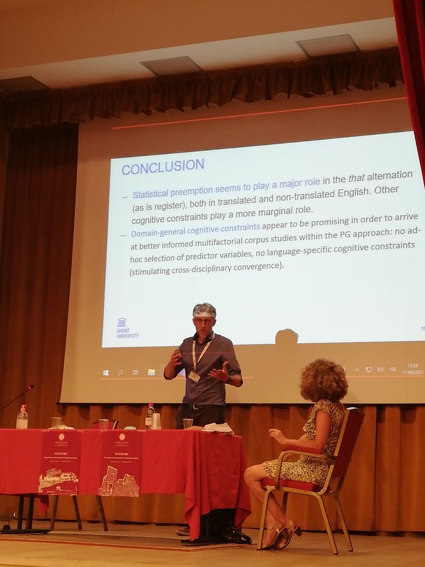 UCCTS2021's tweet photo. Now at #UCCTS2021, Ulrike Oster chairs the presentation of full papers about: the Gravitational Pull Hypothesis in #Catalan texts; #Empirical translation 
studies; #CBTS: quantitative &amp; qualitative insights; and
#Stylistic normalisation in translation in #Czech texts https://t.co/CzN3tCR7V8