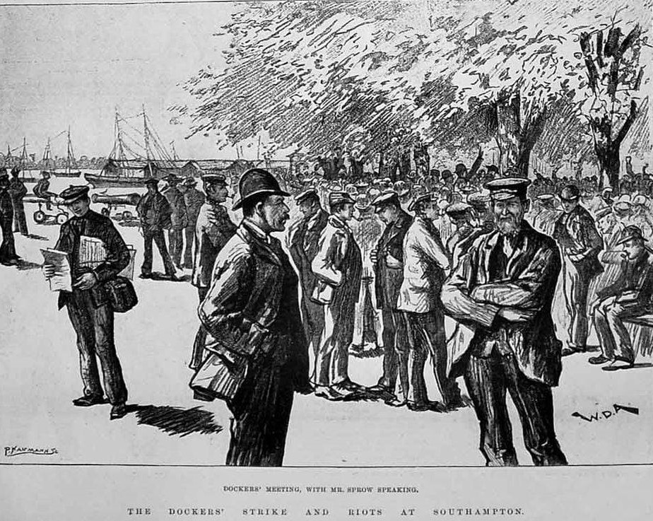 #Southampton Docks Strike 1890
Portsmouth dockers bought in by train attacked
<a href="/SECRETSOUTHAMP1/">SECRET SOUTHAMPTON</a> <a href="/SouthamptonHid1/">Southampton Hidden History</a>