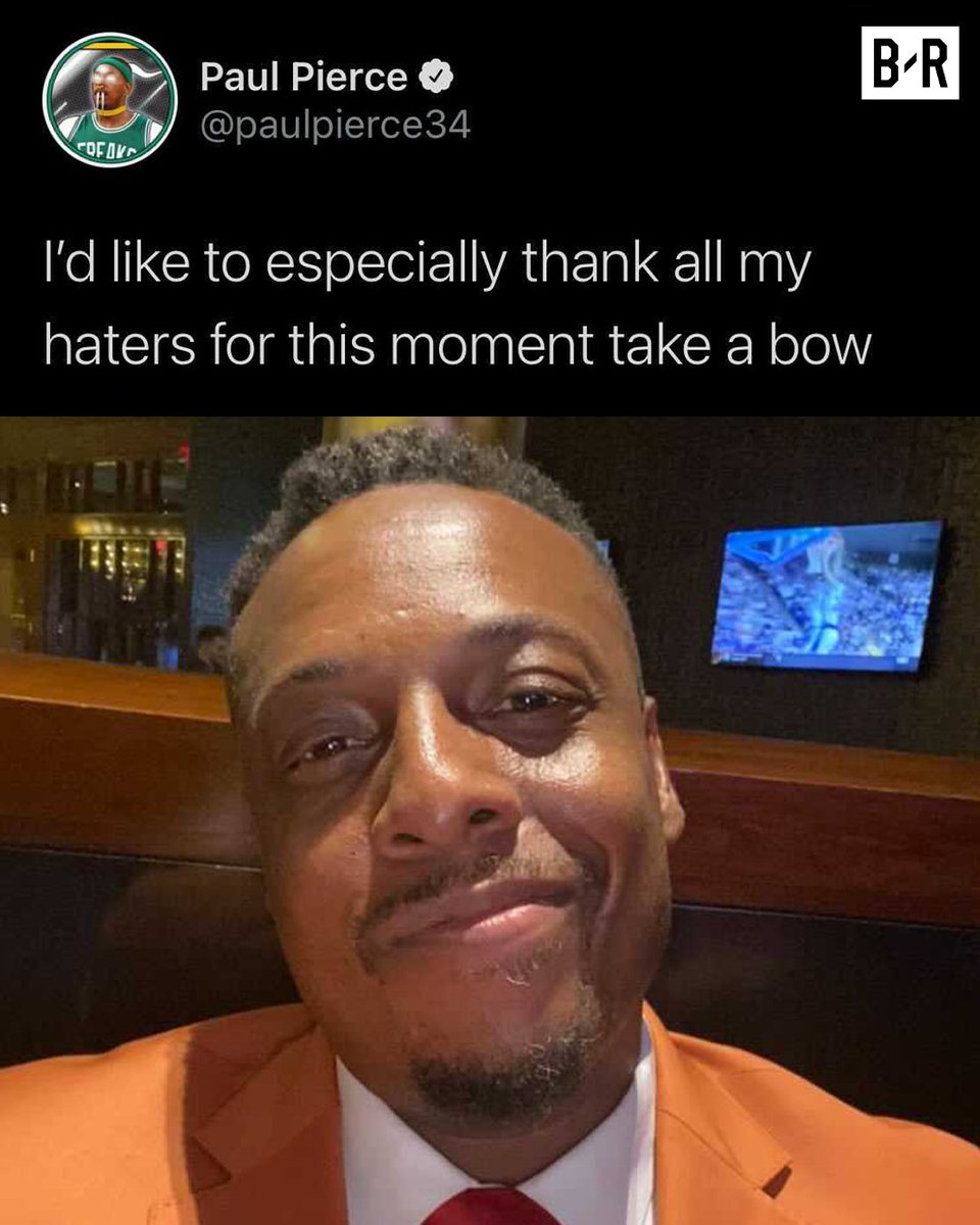 BleacherReport's tweet photo. Paul Pierce had a special message for his haters 👀 https://t.co/21cYiIITQZ