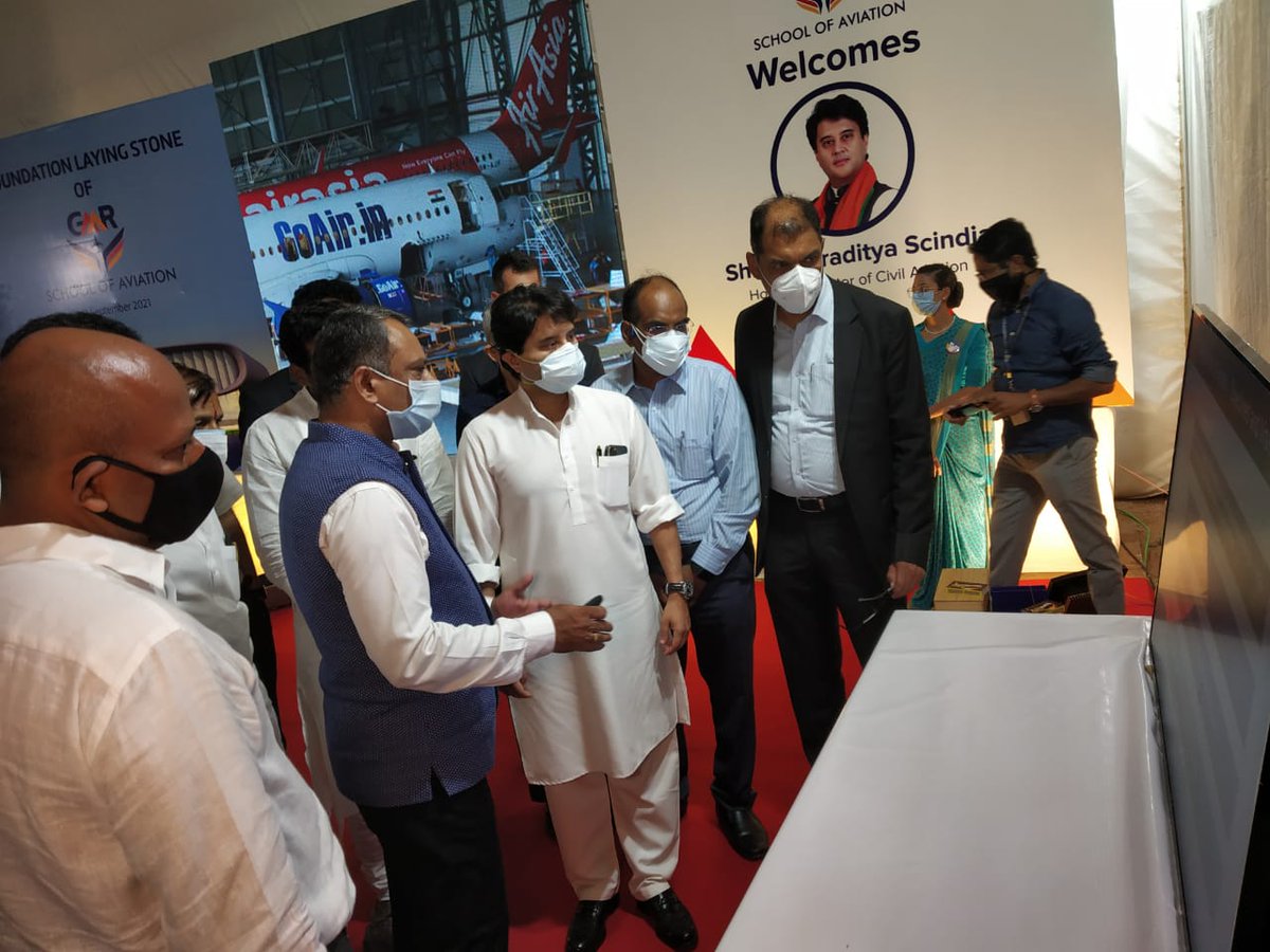 RGIAHyd's tweet photo. Hon’ble Minister of Civil Aviation, GoI, Shri. Jyotiraditya M. Scindia laid the foundation stone of GMR School of Aviation at the #HYDAirport SEZ. First of its kind school for aviation in India.
Tags - @JM_Scindia @MoCA_GoI @TelanganaCMO @DelhiAirport @newgoaairport @KTRTRS https://t.co/psC8xAnXNI