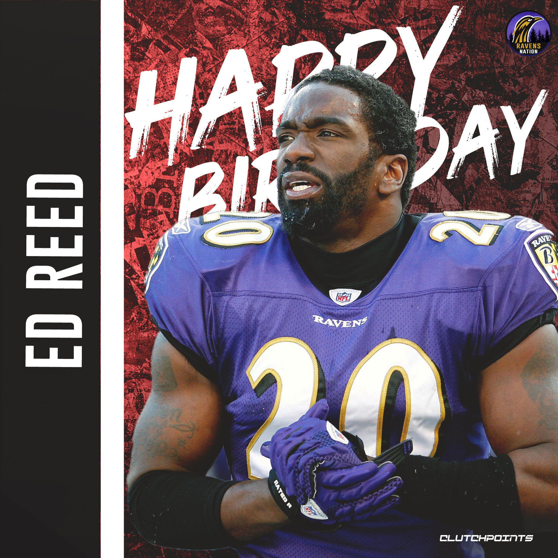 Join Ravens Nation in greeting the legendary Ed Reed a happy 43rd birthday!  