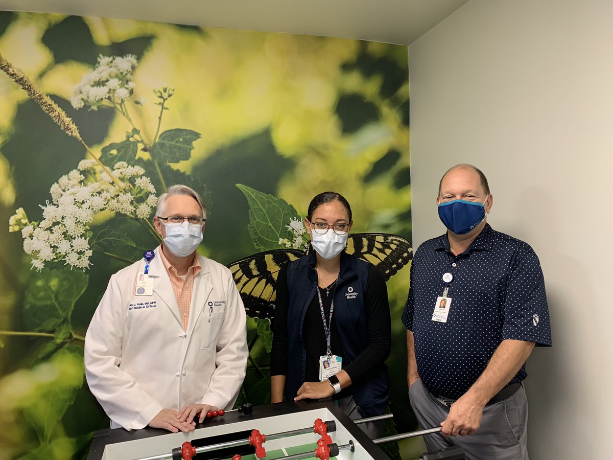 UT Health San Antonio GME (@uthealthgme) on Twitter photo <a href="/UnivHealthSA/">University Health</a> CMO and COO with <a href="/UTHealthGME/">UT Health San Antonio GME</a> Housestaff Council President (<a href="/UTHealthSAOBGYN/">UT Health San Antonio OB/GYN Residency Program</a>) at grand opening of Resident Wellness Lounge! An amazing new space with exercise equipment, kitchen (snacks and coffee), foosball, conference & lactation room, big screen TV and more. <a href="/UnivHealthSA/">University Health</a> CMO and COO with <a href="/UTHealthGME/">UT Health San Antonio GME</a> Housestaff Council President (<a href="/UTHealthSAOBGYN/">UT Health San Antonio OB/GYN Residency Program</a>) at grand opening of Resident Wellness Lounge! An amazing new space with exercise equipment, kitchen (snacks and coffee), foosball, conference & lactation room, big screen TV and more.
