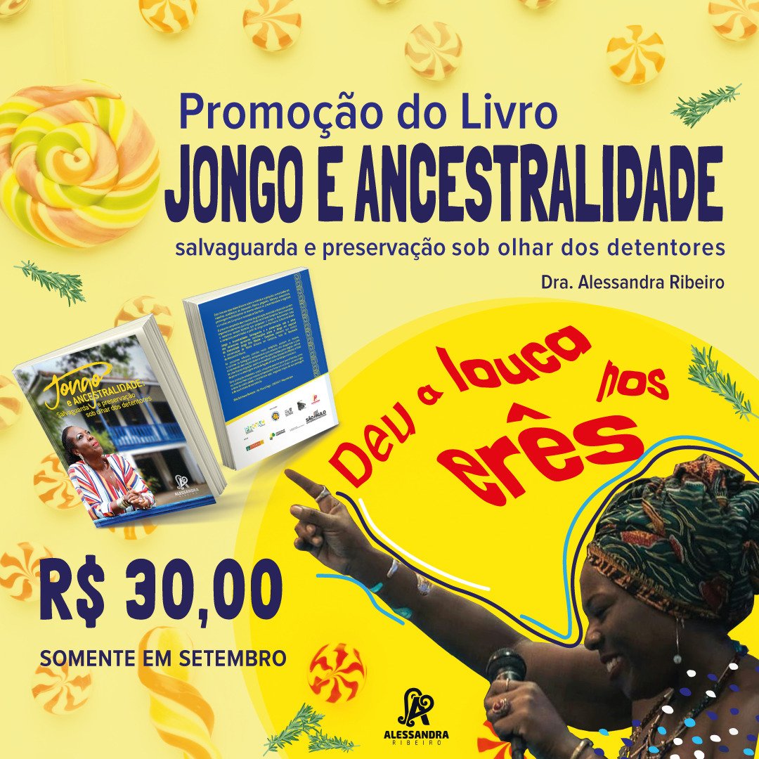 aleribeirocps's tweet photo. Gratidão pelas vendas da semana!
Lembrando que somente em Setembro estou com uma promoção IMPERDÍVEL do meu livro Jongo e Ancestralidade: Salvaguarda e Preservação sob olhar dos detentores, por apenas R$30
Compre direto na Casa de Cultura Fazenda Roseira ou me chame no instagram https://t.co/arPnkc3qVW