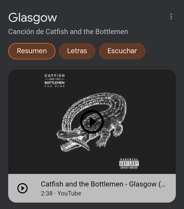 ¿Sabias Que? La conocida ciudad Glasgow fue nombrada así por la canción de la increible banda de rock Catfish and the bottlemen