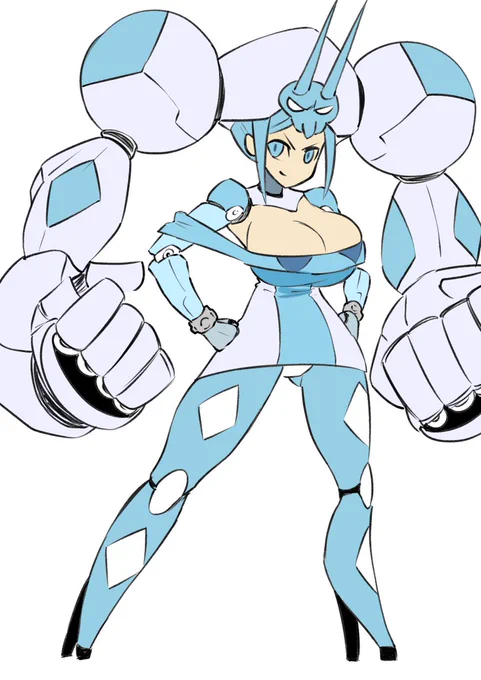 ロボベラちゃん
#スカルガ版深夜の真剣お絵描き60分一本勝負 
#Skullgirls1HourDrawing 