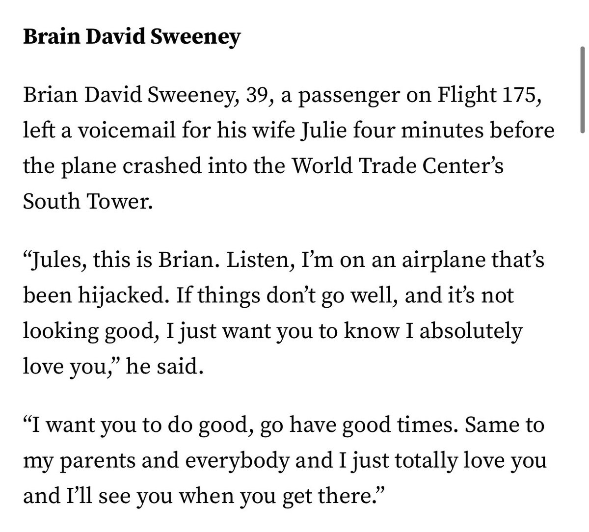 RT @MollyJongFast: Every year I think about Brian David Sweeney’s message https://t.co/zLF09bNS1O