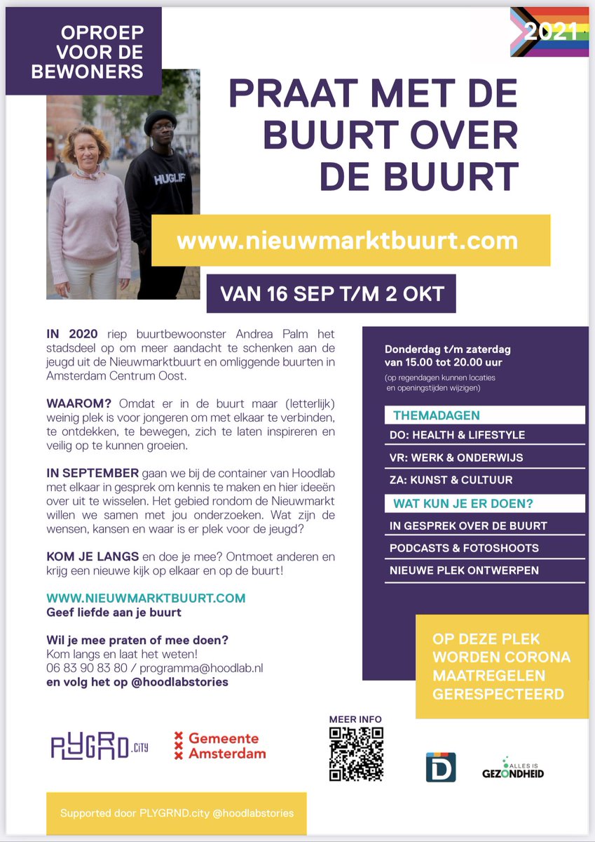 joagreenhouse's tweet photo. Vanaf donderdag staat Hoodlab op de Nieuwmarkt om te praten met de buurt over de buurt! Ik woon en werk al heel veel jaren in deze hood en ik hoop dan ook dat zo veel mogelijk mensen komen om mee te praten! #Amsterdam #Nieuwmarkt #Hoodlab #Event #Wallen #Mokum https://t.co/O3EWQPtJPb