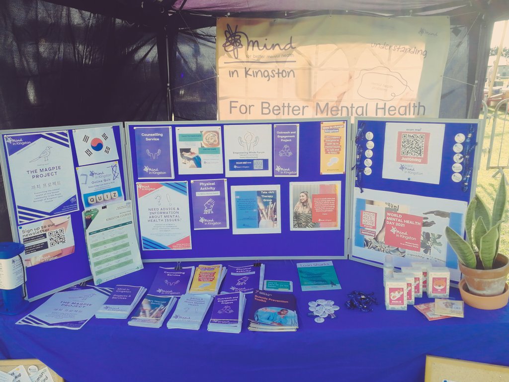 MindinKingston's tweet photo. Today we're at @FestShyne! We're here raising #mentalhealthawareness and having lots of lovely, important conversations with you all. If you're here, do come say hello🙋🏽‍♀️and write some #notesofhope for our beneficiaries 😊📝💙 #community #musicformentalhealth #mindinkingston https://t.co/UUiSj9jDcV