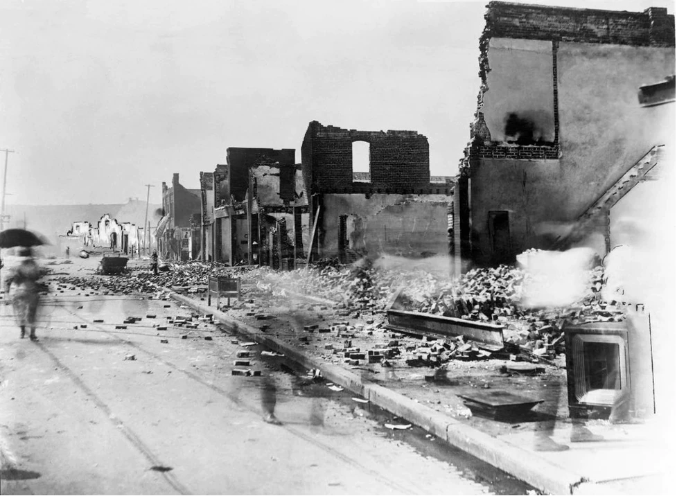 Falaq88's tweet photo. @TODAYshow Never forget the bombing of BLACK WALL STREET by the cowardly terrorists who attacked the United States with bombing from the air https://t.co/DMgAzO8BWT