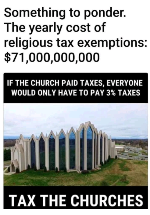 #TaxTheChurches