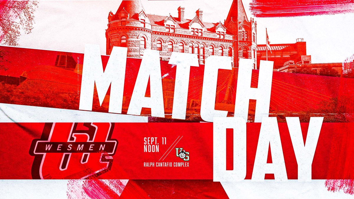 The time has come, it’s Matchday in Winnipeg! 

<a href="/WesmenWSoc/">Wesmen Women's Soccer</a> vs Saskatchewan 

⌚Noon
📍Ralph Cantafio Complex
📺canadawest.tv 

All <a href="/UWinnipeg/">UWinnipeg</a> students in free. 

#WePlayForWinnipeg