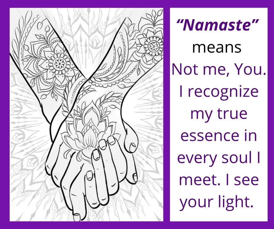 AngelaDacey's tweet photo. 💜
When we greet and part by saying "Namaste", we are truly acknowledging and honouring the person by seeing their true essence and light.
🙏🏼
This beautiful picture will be in my Healing Colouring Book to be released next Wednesday, Sept. 15th. 
💜
Stay tuned for the link
Namaste https://t.co/Fs5txoFla6