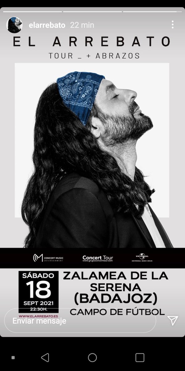 TourCualquiera's tweet photo. Escucha en directo "+ABRAZOS", el nuevo disco de @arrebatoficial 
APUNTA 
🗓18 Septiembre en ZALAMEA DE LA SERENA(Badajoz) 🎟➡ https://t.co/cVXZPzij8v https://t.co/NBuXQDK5k3