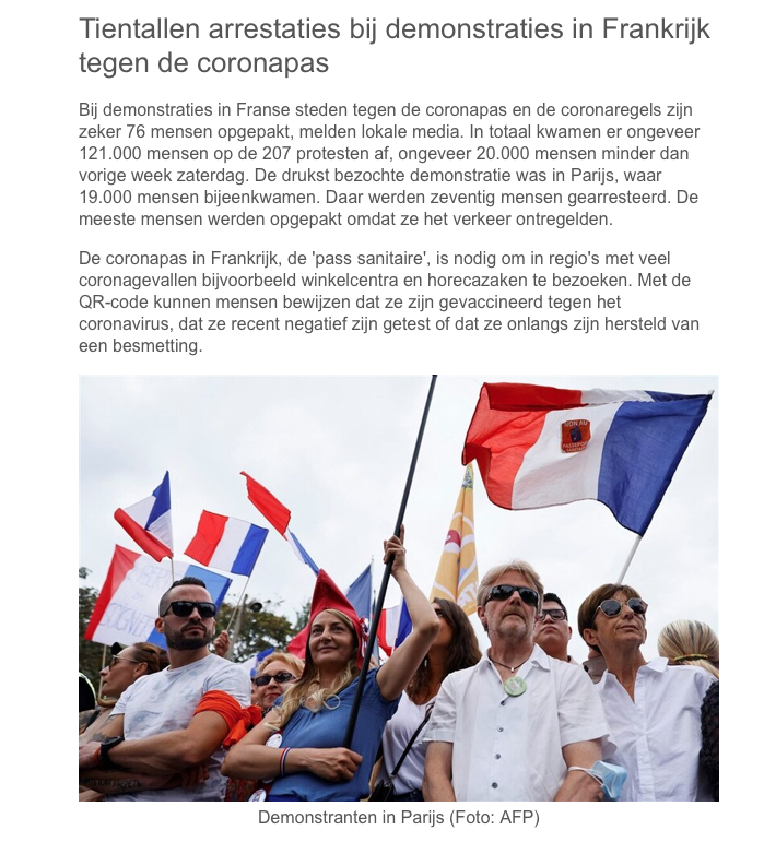 NiemandsKnegt's tweet photo. Frankrijk 🇫🇷, 11-9-2021 #Manifs11Septembre 

U heeft mijn verslag, middels mijn tijdslijn, aangaande de protesten tegen de #PassSanitaire in Frankrijk gezien?

Dit is het verslag van @RTLnieuws...

Ronduit ridicuul. https://t.co/PrS2ox72Aw