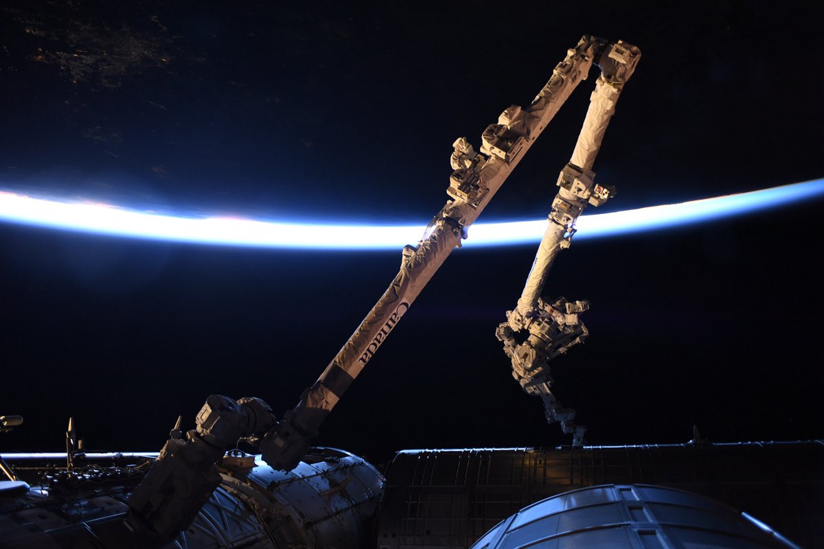 Thomas Pesquet (@thom_astro) on Twitter photo The 360 camera seen from inside, and moved around on the SSRMS by the ground controllers. Not sure why it was red, but I can’t wait to see the images!!! Looking at the <a href="/Space_Station/">International Space Station</a> in 360 degrees from the outside will be mind-blowing. 🤯 #MissionAlpha flic.kr/p/2mon3Cr The 360 camera seen from inside, and moved around on the SSRMS by the ground controllers. Not sure why it was red, but I can’t wait to see the images!!! Looking at the <a href="/Space_Station/">International Space Station</a> in 360 degrees from the outside will be mind-blowing. 🤯 #MissionAlpha flic.kr/p/2mon3Cr