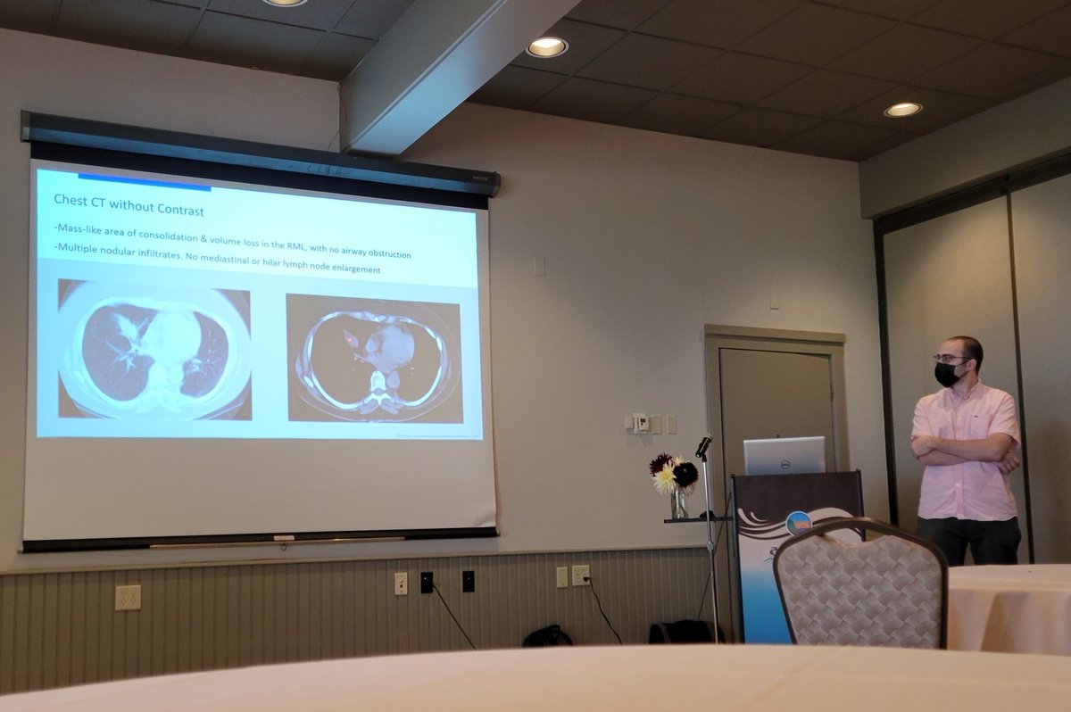 MayoPCCM's tweet photo. Day 2 at Tri-State Thoracic Society Conference: @AmjadKanj presenting on exogenous #lipoidpneumonia and #DrDavidMidthun discussing #pneumothorax in #COVID19. https://t.co/Ip5LUhLuku