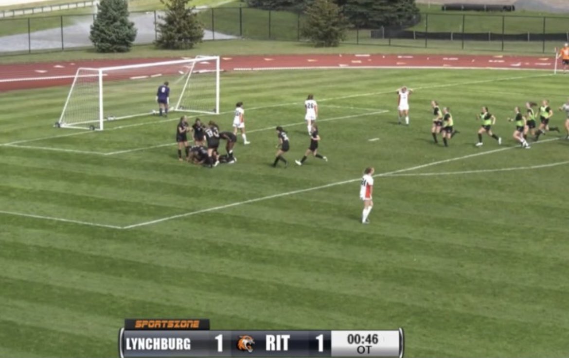 LynchburgWSoc's tweet photo. Persistence. Resilience. επιμονή. 
Call it what you want, but this team’s got it. 

Myers sinks an equalizer with 36 SECONDS to go in the game. Lauder with a clutch game winner in 2OT with 46 SECONDS remaining! Incredible TEAM effort today. 

#LetsRoll #επιμονή #WonNation https://t.co/G7Hp0KdZrI