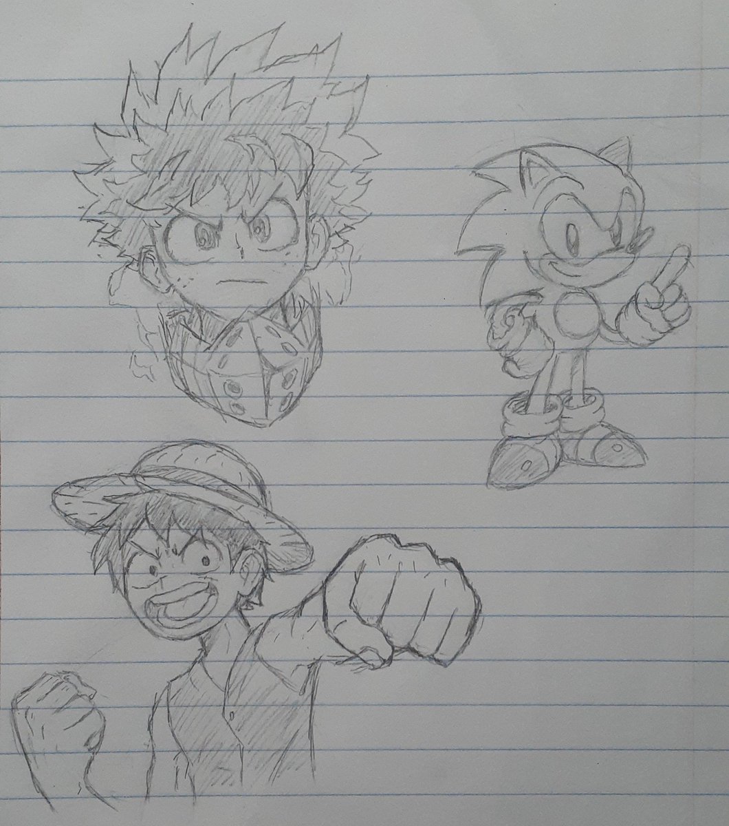 Doodles from saturday school today, I'm slowly getting better at drawing on paper again 